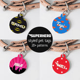 Custom Superhero Pet ID Tag - 10+ Pattern - Design Your Own! - Adventures of Rubi